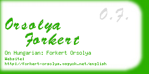 orsolya forkert business card